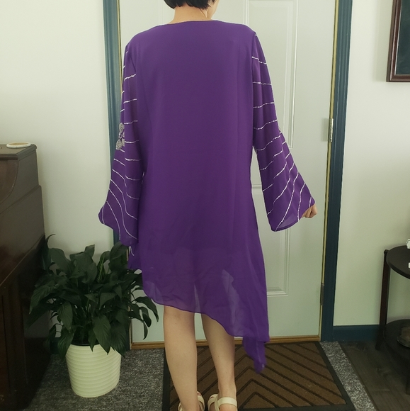 Vintage 70s Dressy Bell Sleeve Top and Pants Set - Picture 5 of 6